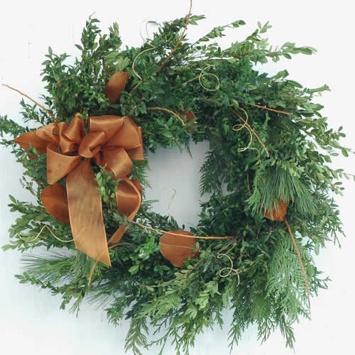 Boxwood and Ting Copper Wreath